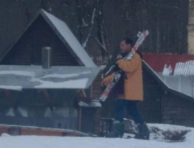 Ά.Γεωργιάδης: Σε χιονοδρομικό κέντρο για σκι (φωτό)
